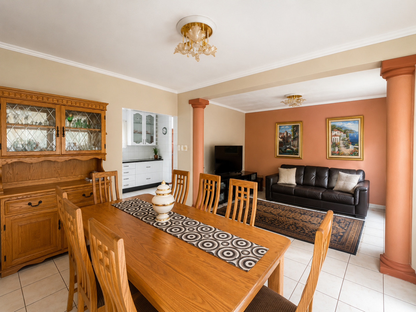 Open Plan Dining Room and Family Room