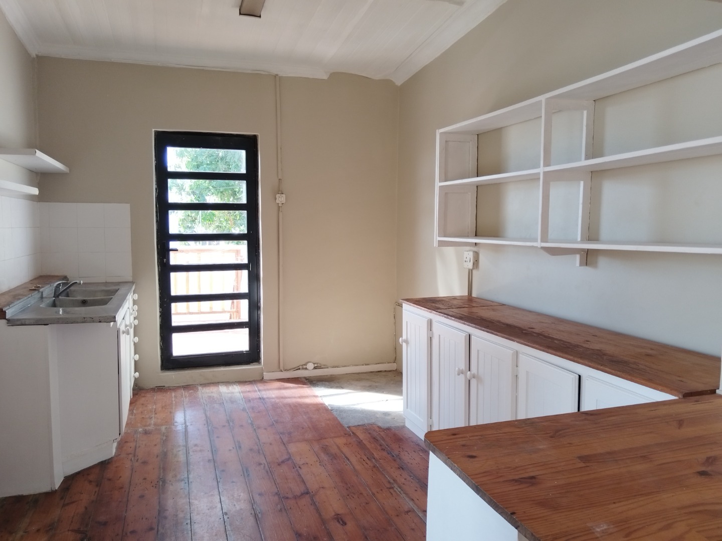 Newly painted kitchen cabinets