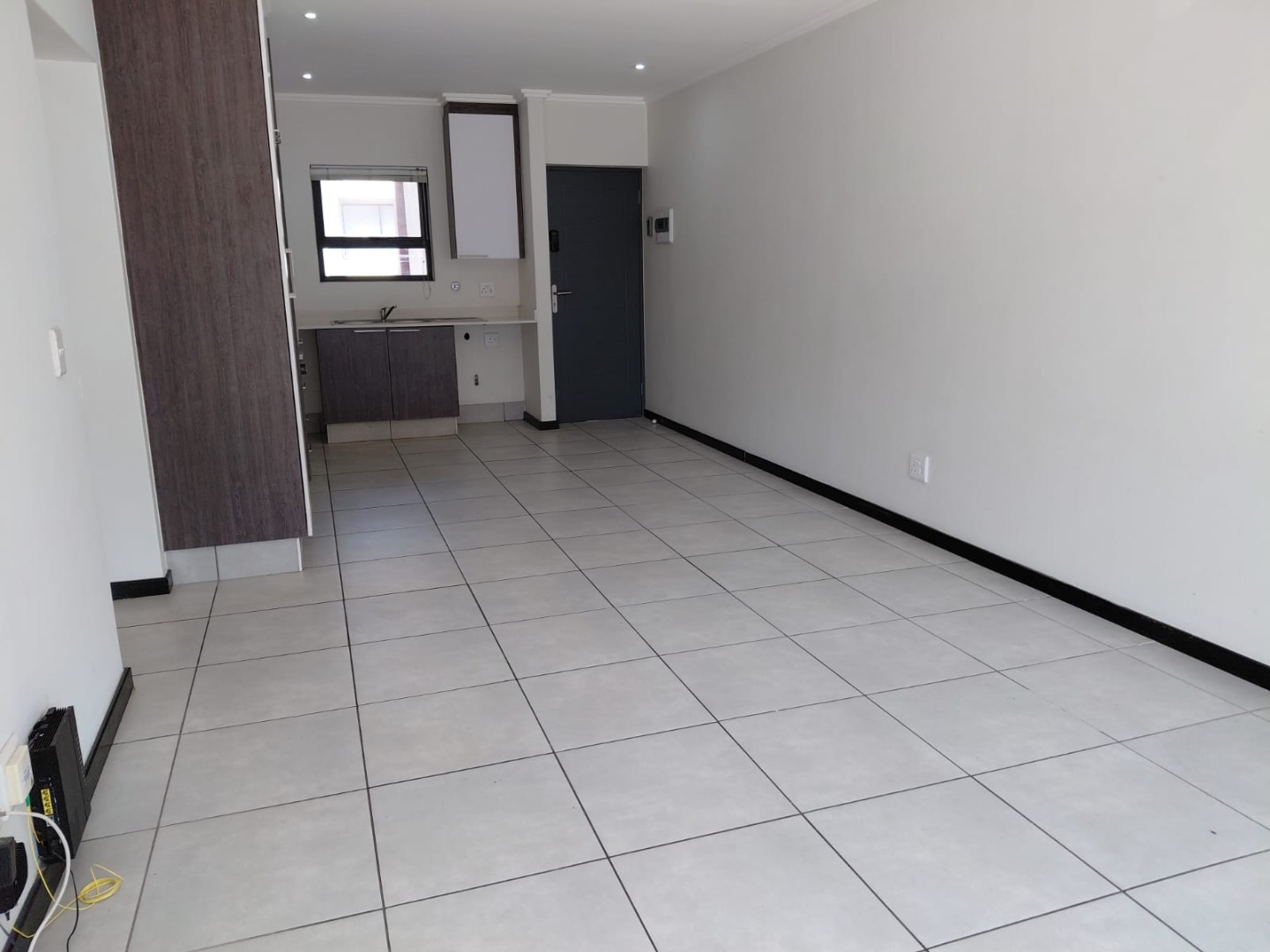 view of living area from balcony