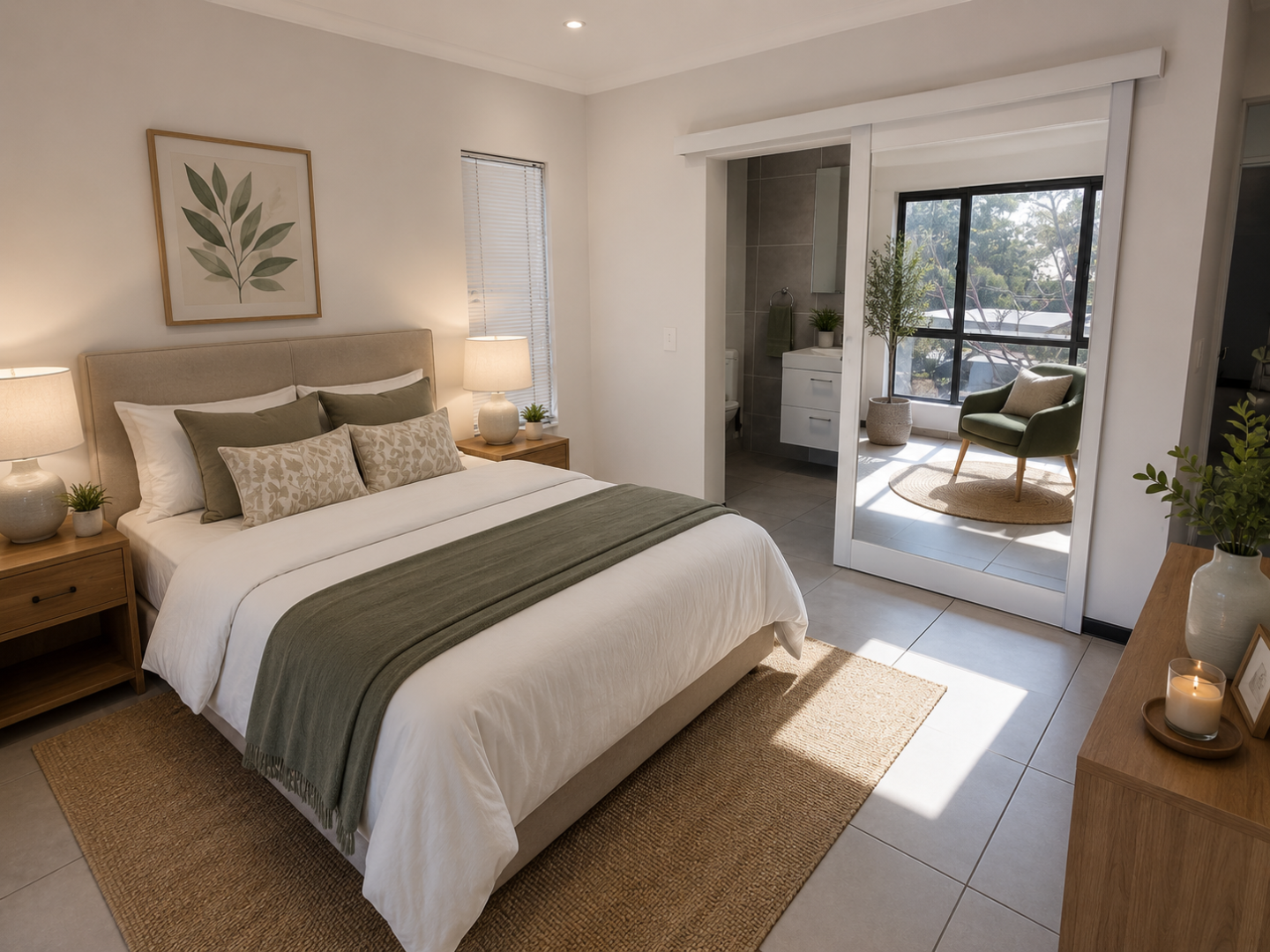 main bedroom - staged