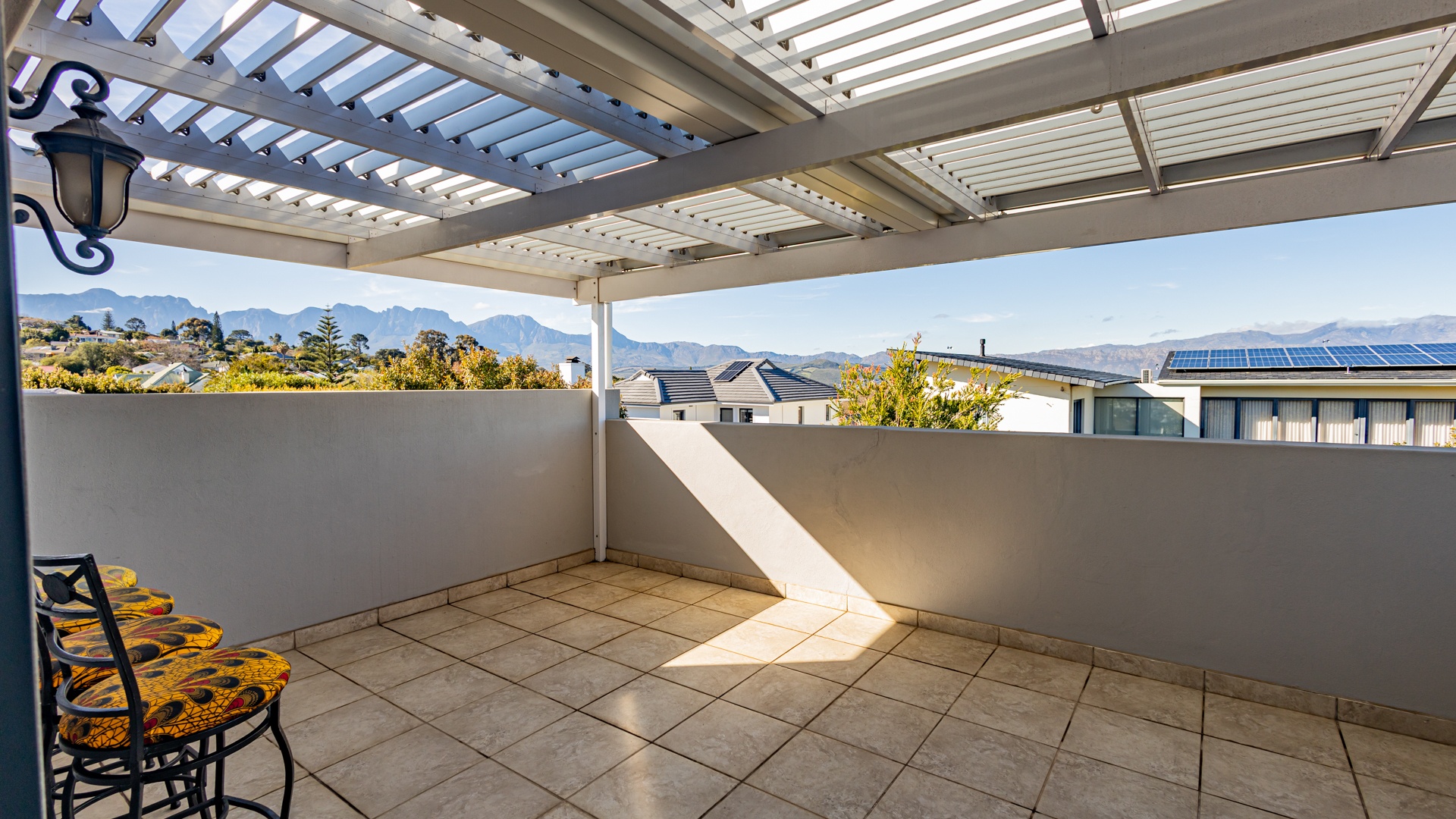 Large covered patio upstairs