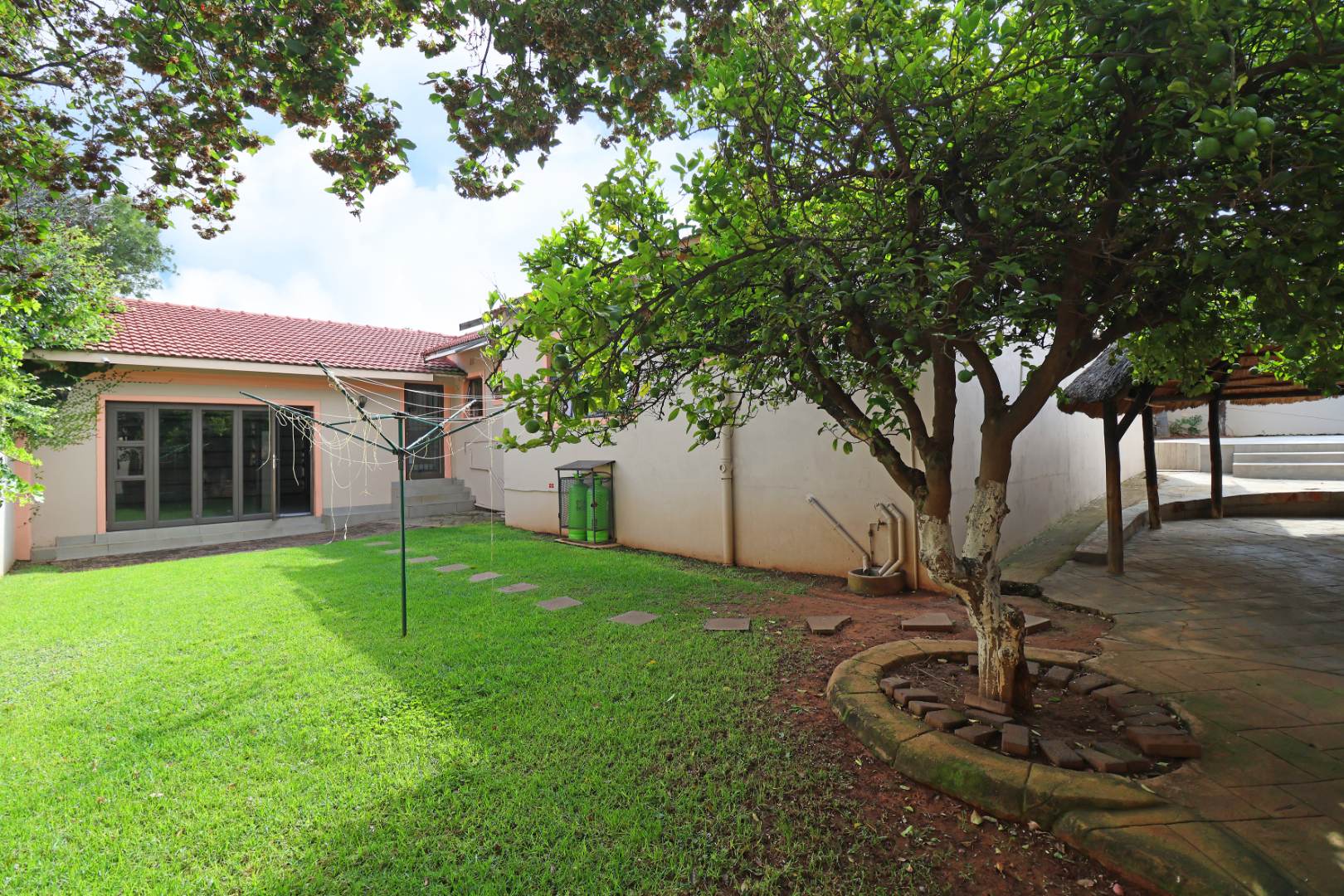 Backyard area