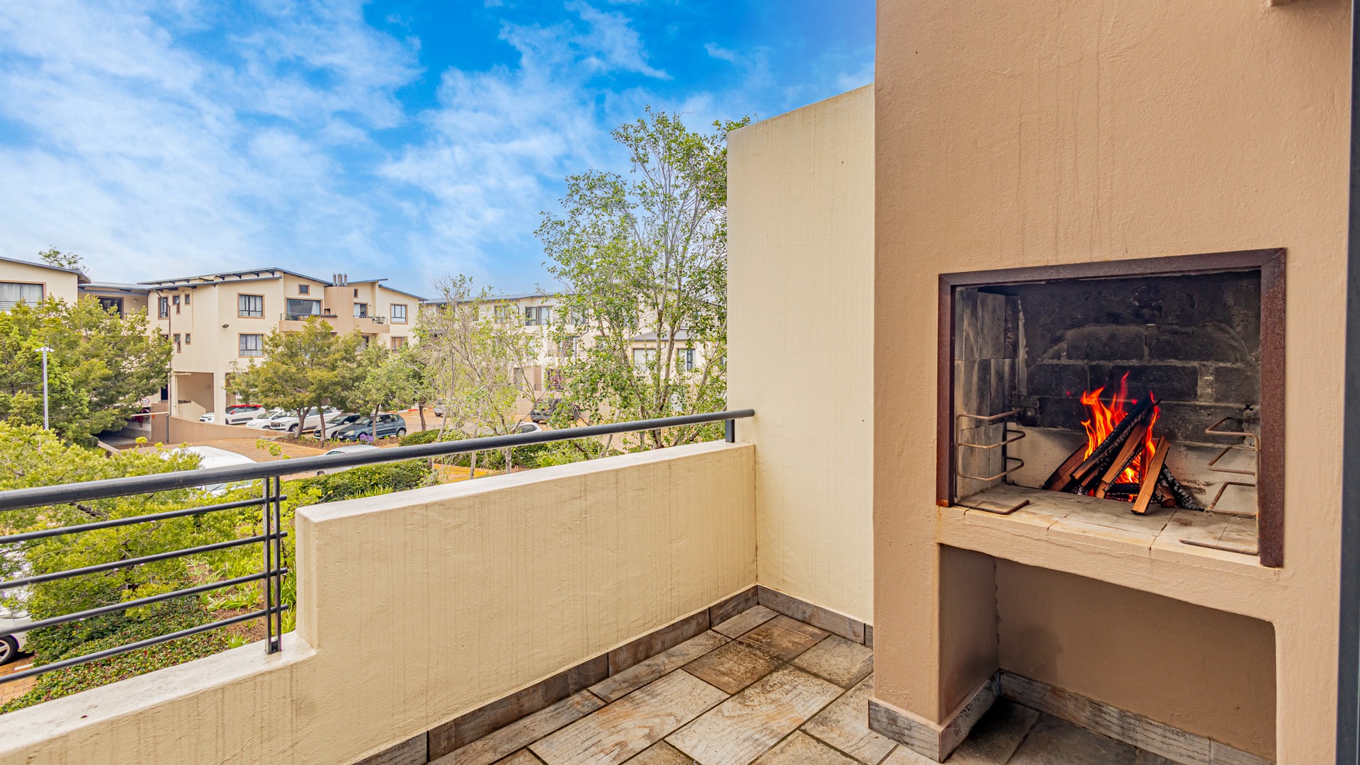 Balcony off living room