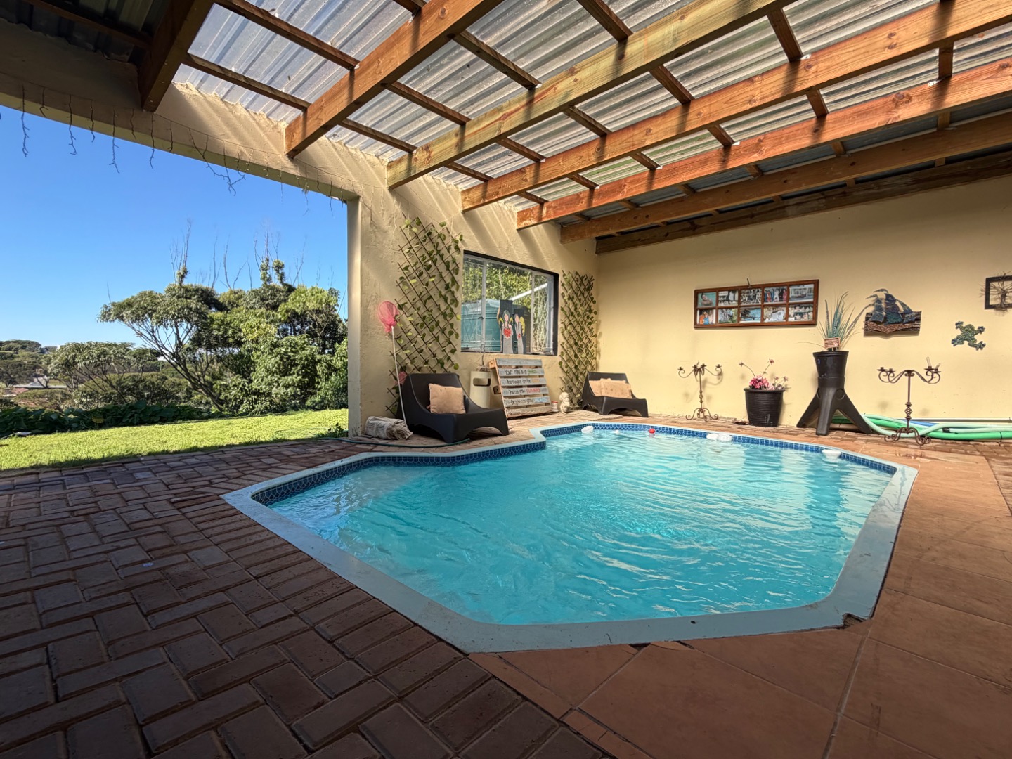 Under roof pool area