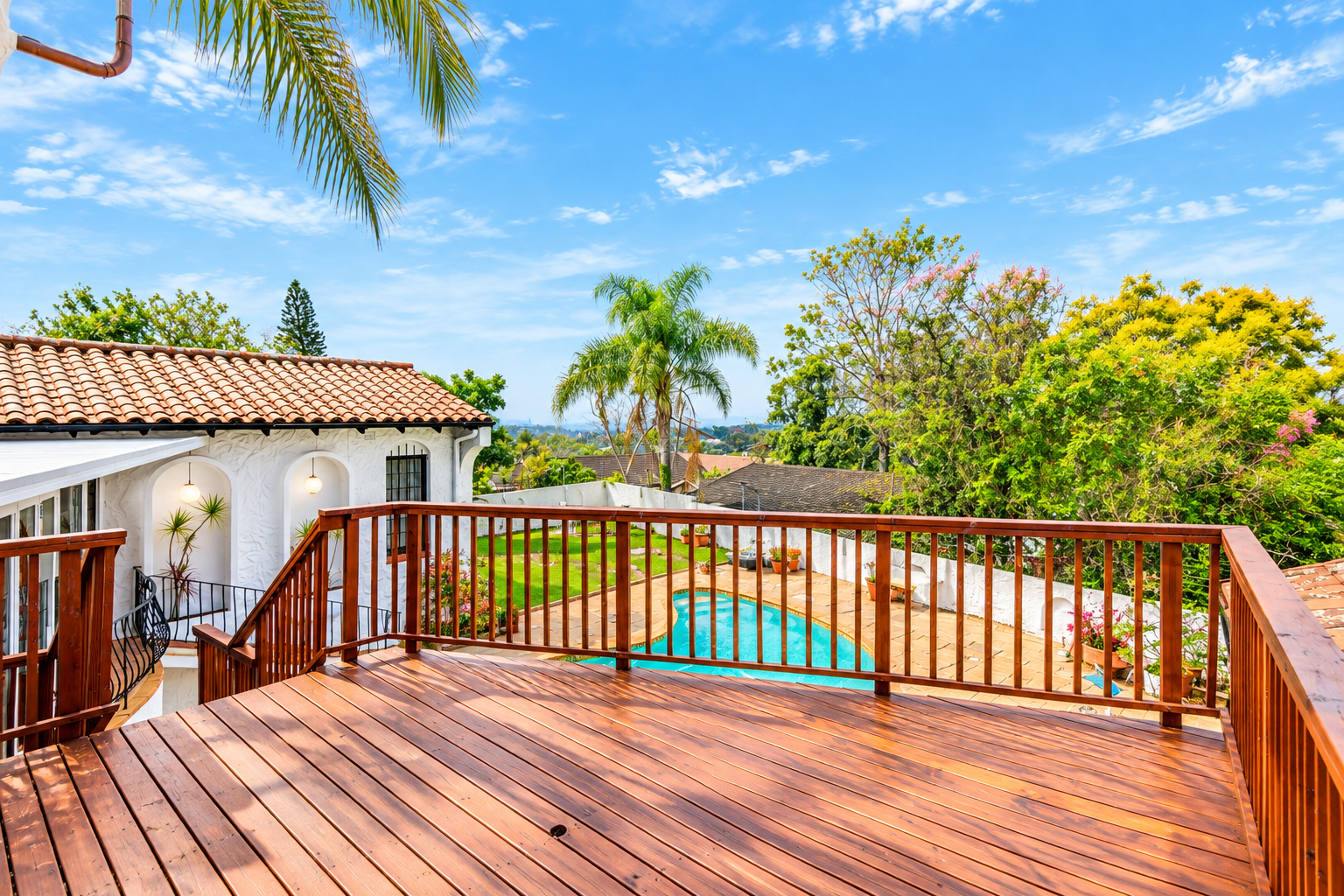 2nd level-wooden deck