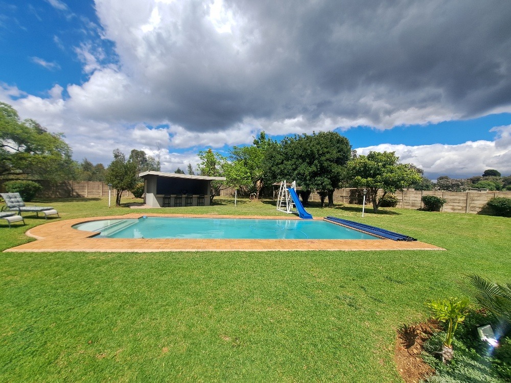 The pool area